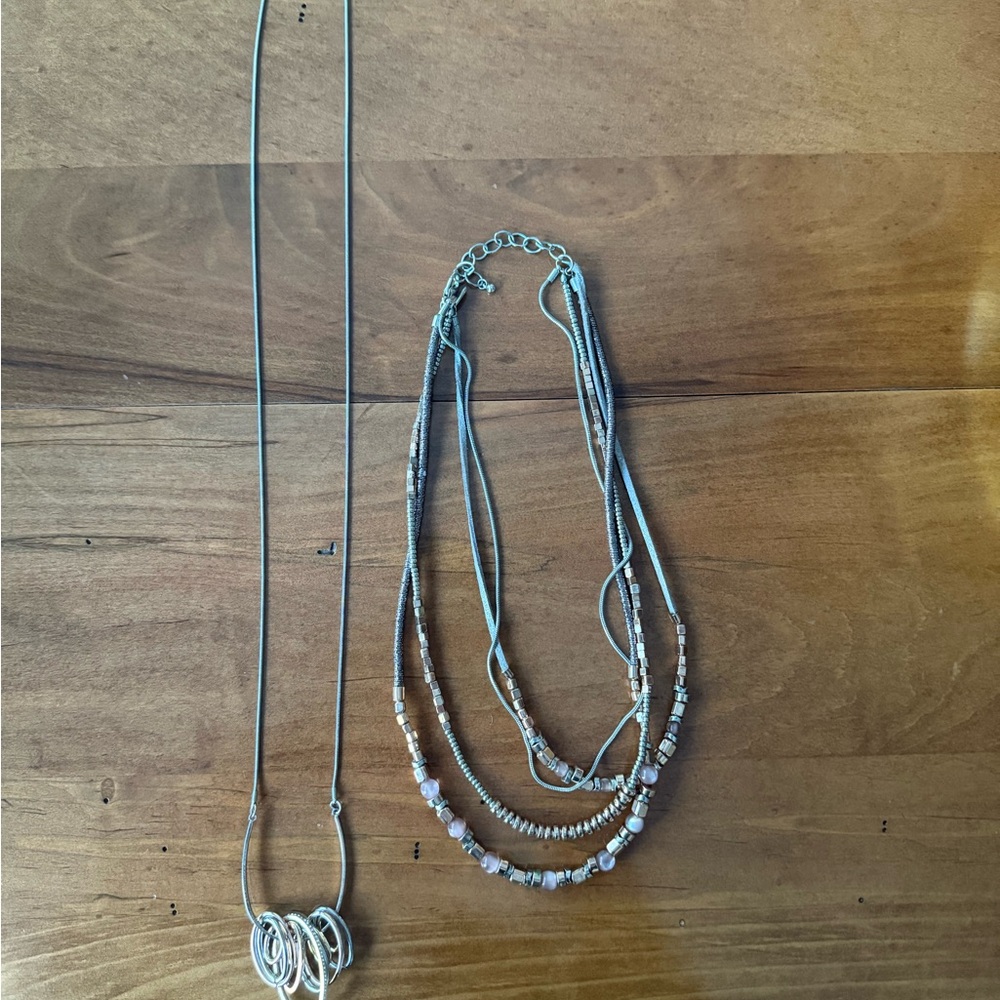 LOFT Silver and bronze Multi-Strand Necklace
